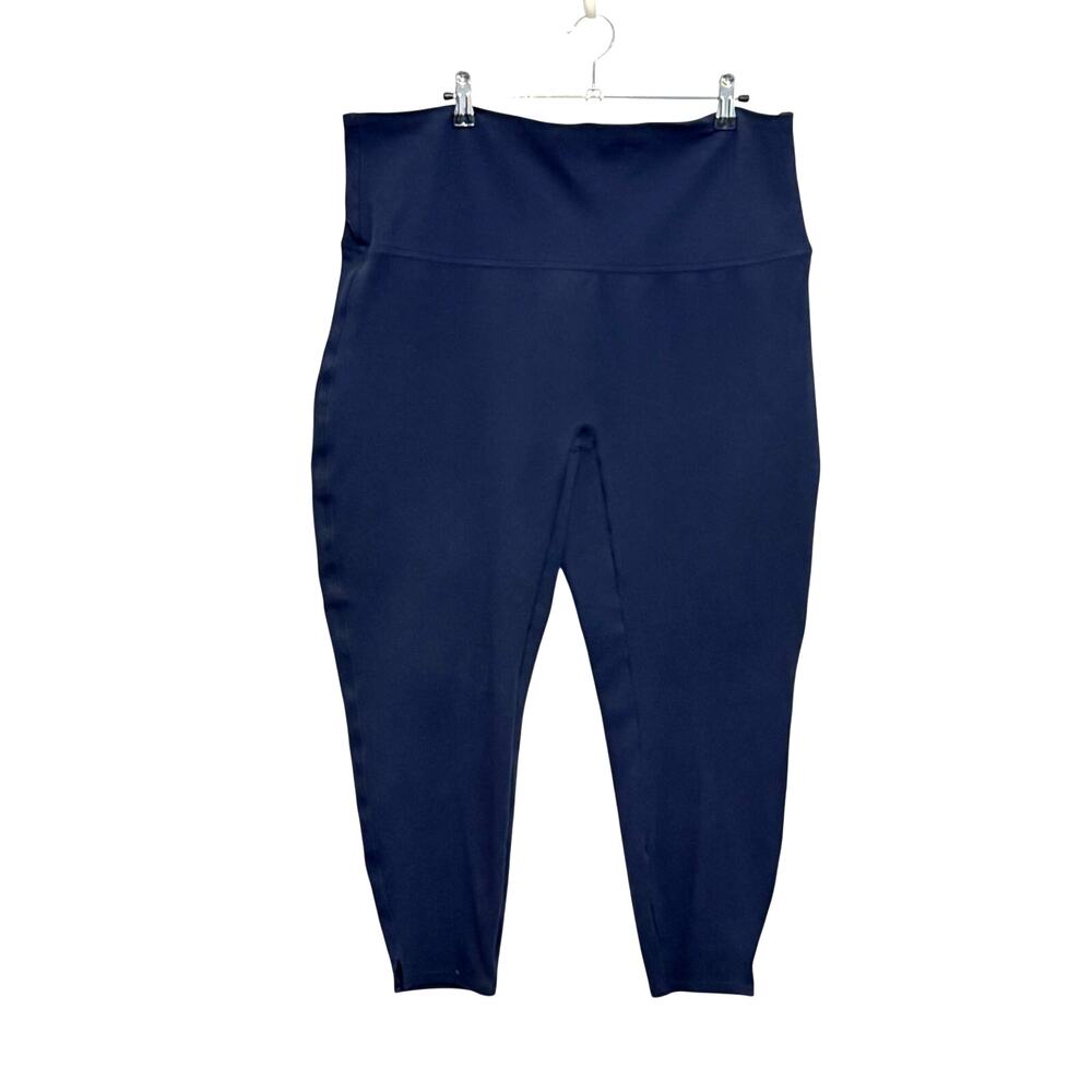 SPANX Ankle Length Ponte Legging Blue Womens 2X High Rise Stretch Pull On